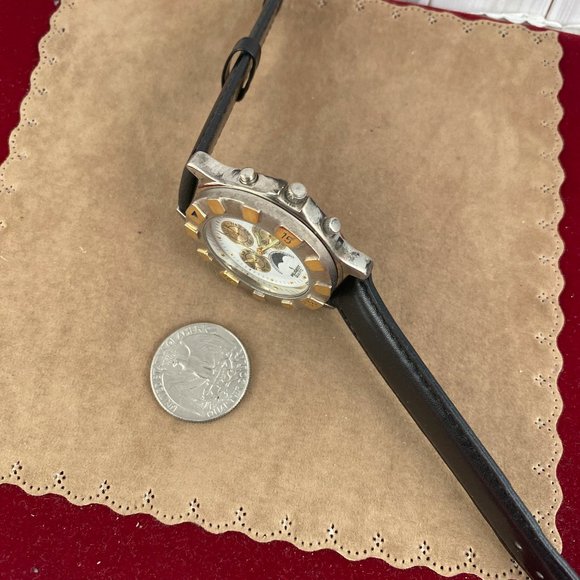 Stunning Vintage Silver and Gold Peugeot Moonphase Unisex Watch - Picture 4 of 8